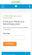 How ehealthmedicareplans.com looks like on a mobile device such as an iPhone.