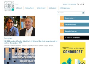 How ehess.fr looks like on a tablet such as an iPad.
