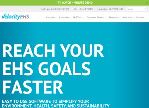 How ehs.com looks like on a tablet such as an iPad.