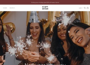 How eightdream.com looks like on a tablet such as an iPad.