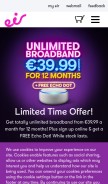 How eir.ie looks like on a mobile device such as an iPhone.
