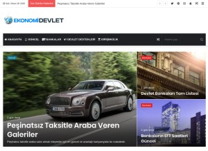 How ekonomidevlet.com looks like on a tablet such as an iPad.