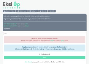 How eksiup.com looks like on a tablet such as an iPad.