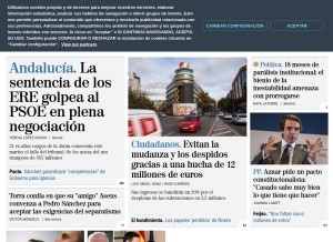 How el-mundo.net looks like on a tablet such as an iPad.