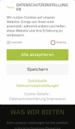 How elaine-asp.de looks like on a mobile device such as an iPhone.