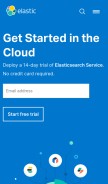 How elastic.co looks like on a mobile device such as an iPhone.