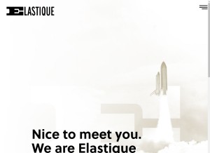 How elastique.nl looks like on a tablet such as an iPad.