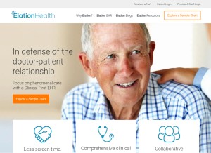 How elationhealth.com looks like on a tablet such as an iPad.