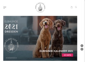 How elbhunde-dresden.de looks like on a tablet such as an iPad.