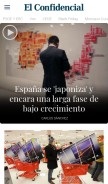 How elconfidencial.com looks like on a mobile device such as an iPhone.