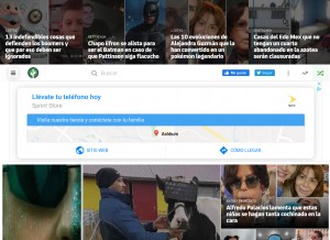 How eldeforma.com looks like on a tablet such as an iPad.
