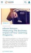 How elearningindustry.com looks like on a mobile device such as an iPhone.
