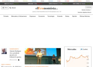 How eleconomista.es looks like on a tablet such as an iPad.