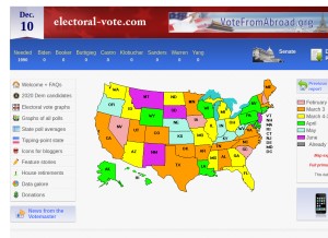 How electoral-vote.com looks like on a tablet such as an iPad.