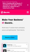 How electric.ai looks like on a mobile device such as an iPhone.