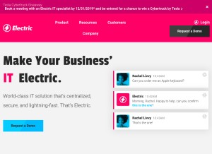 How electric.ai looks like on a tablet such as an iPad.