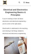 How electrical4u.com looks like on a mobile device such as an iPhone.