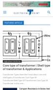 How electricaltpoint.com looks like on a mobile device such as an iPhone.