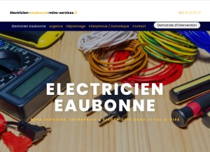 How electricien-eaubonne-mira-services.fr looks like on a tablet such as an iPad.
