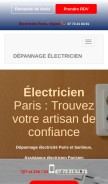 How electricien-paris-region.com looks like on a mobile device such as an iPhone.