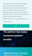 How electricimp.com looks like on a mobile device such as an iPhone.