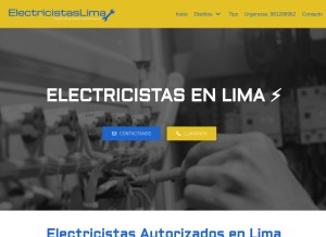 How electricistaslima.com looks like on a tablet such as an iPad.
