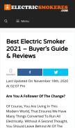 How electricsmokeres.com looks like on a mobile device such as an iPhone.