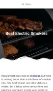 How electricsmokerszone.com looks like on a mobile device such as an iPhone.