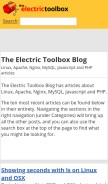 How electrictoolbox.com looks like on a mobile device such as an iPhone.