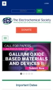 How electrochem.org looks like on a mobile device such as an iPhone.