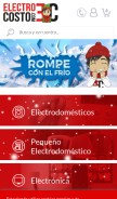 How electrocosto.com looks like on a mobile device such as an iPhone.