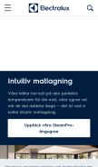 How electrolux.se looks like on a mobile device such as an iPhone.