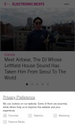 How electronicbeats.net looks like on a mobile device such as an iPhone.