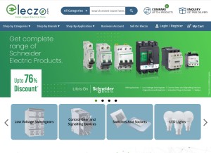 How eleczo.com looks like on a tablet such as an iPad.