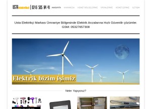 How elektrikciumraniye.com looks like on a tablet such as an iPad.