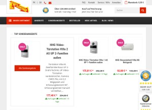 How elektro-gaertner.de looks like on a tablet such as an iPad.