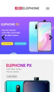 How elephone.hk looks like on a mobile device such as an iPhone.