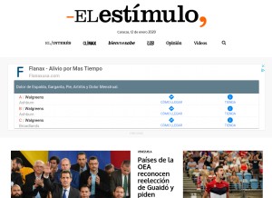 How elestimulo.com looks like on a tablet such as an iPad.