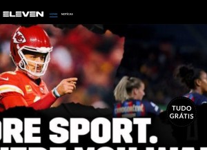 How elevensports.cc looks like on a tablet such as an iPad.