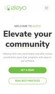 How eleyo.com looks like on a mobile device such as an iPhone.