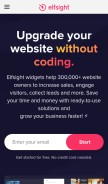 How elfsight.com looks like on a mobile device such as an iPhone.