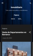 How elinmobiliariopropiedades.blogspot.com looks like on a mobile device such as an iPhone.
