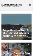 How elintransigente.com looks like on a mobile device such as an iPhone.