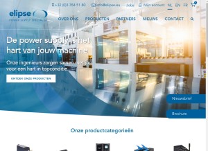 How elipse.eu looks like on a tablet such as an iPad.