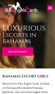 How eliteangelscarib.com looks like on a mobile device such as an iPhone.