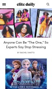 How elitedaily.com looks like on a mobile device such as an iPhone.