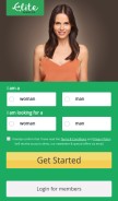 How elitesingles.com looks like on a mobile device such as an iPhone.