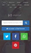 How elitetorrent.is looks like on a mobile device such as an iPhone.