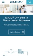 How elkay.com looks like on a mobile device such as an iPhone.