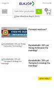 How elkjop.com looks like on a mobile device such as an iPhone.